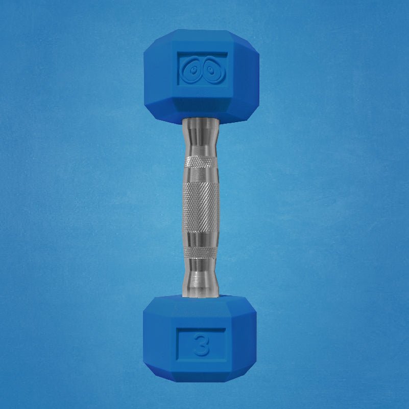 [ 3 lbs. ] Colored Hex Dumbbells - Booty Bands PH