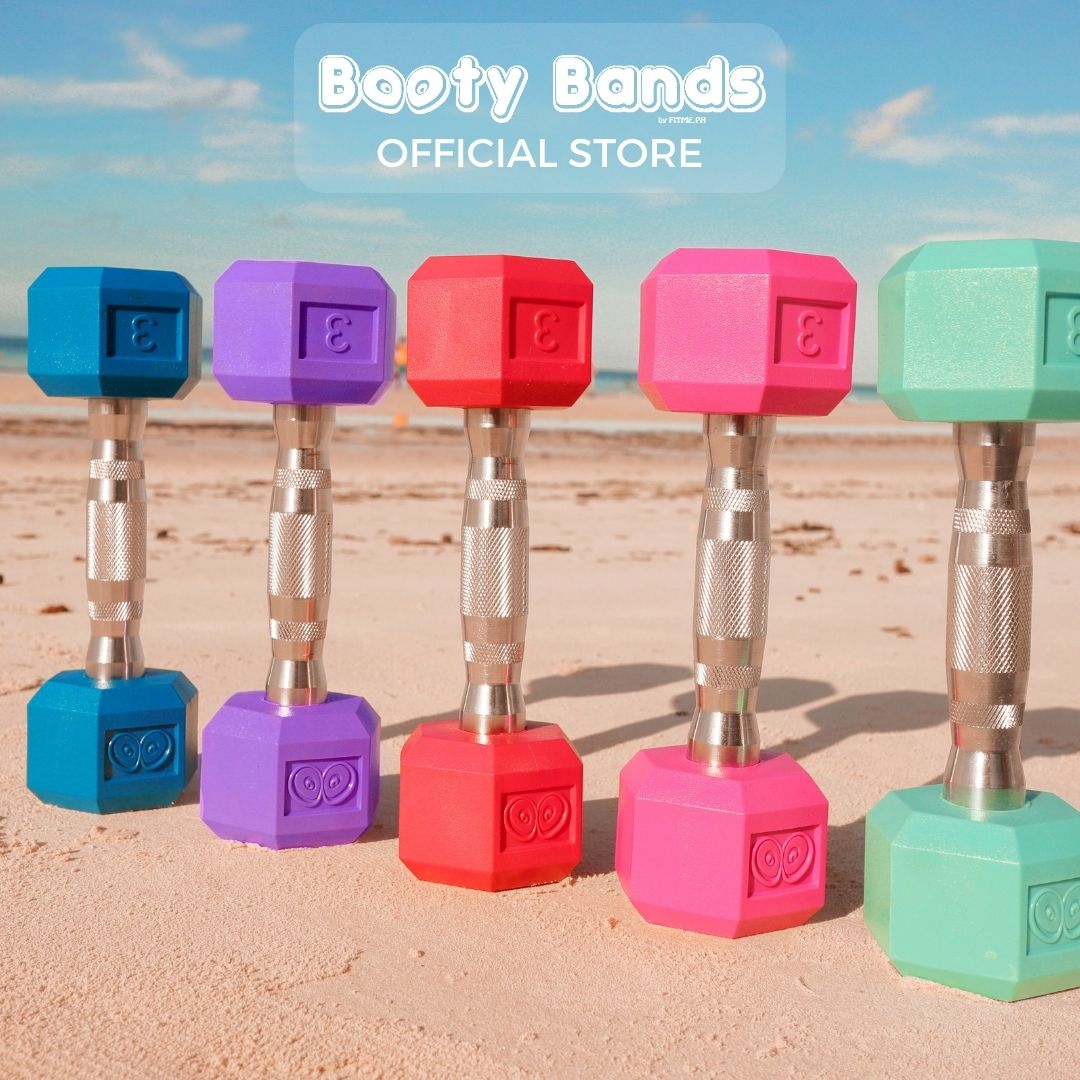 [ 5 lbs. ] Colored Hex Dumbbells - Booty Bands PH