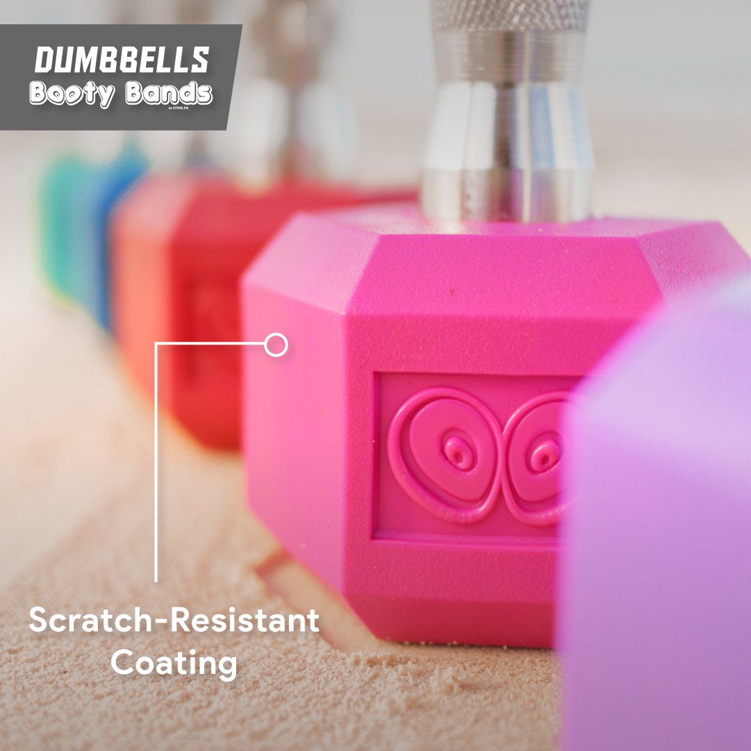 [ 5 lbs. ] Colored Hex Dumbbells - Booty Bands PH
