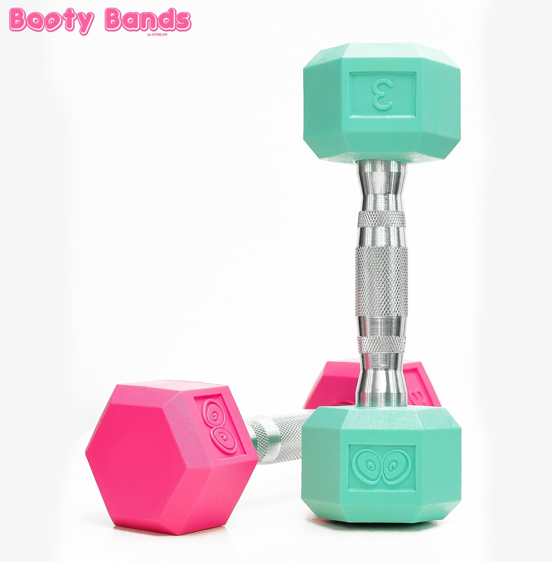 [ 5 lbs. ] Colored Hex Dumbbells - Booty Bands PH