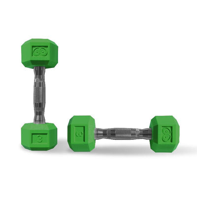 [ 8 lbs. ] Colored Hex Dumbbells - Booty Bands PH